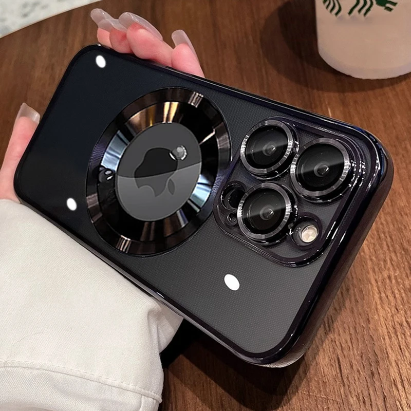 Luxury Plating For Magfsafe Transparent Case