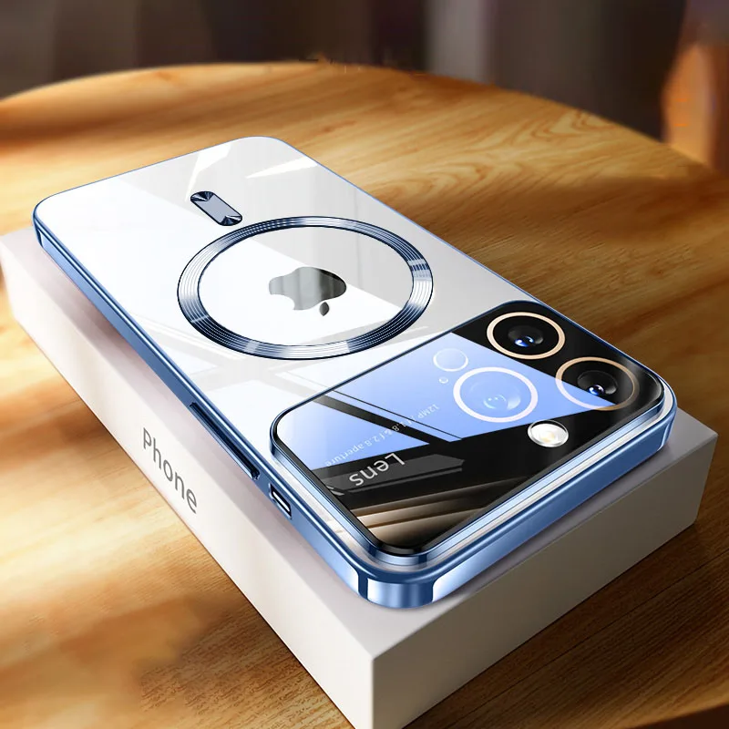 Luxury Magnetic Glass Lens Protector Case