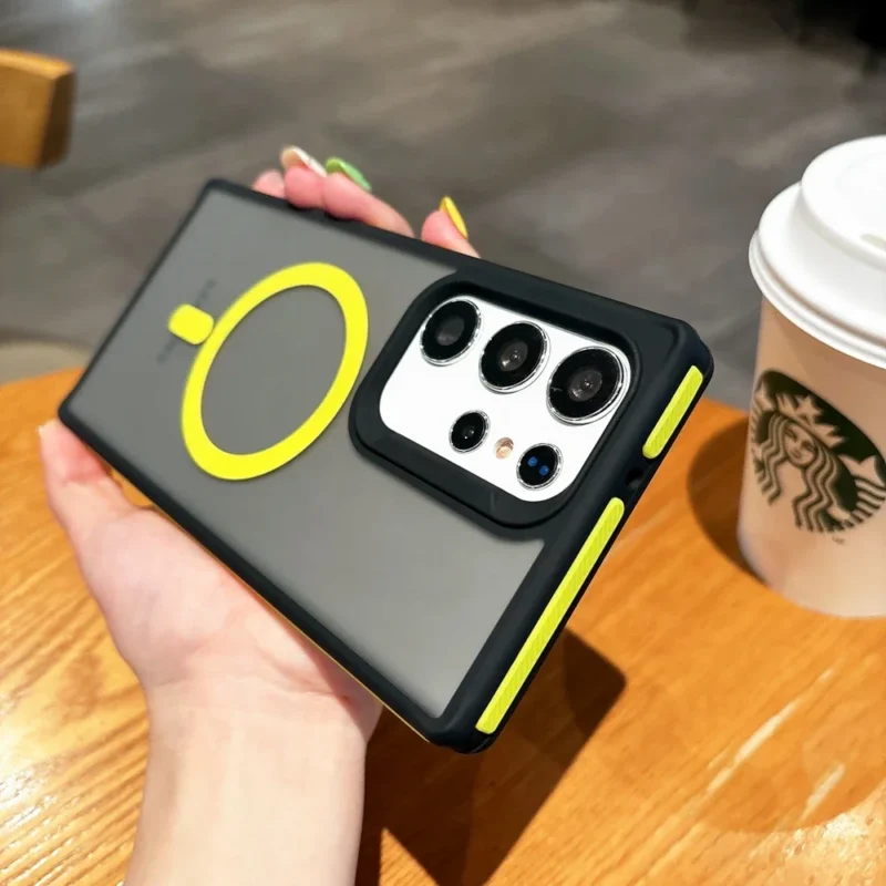 For Magsafe Fashion Slim Matte Liquid PC Magnetic Wireless Charging Case