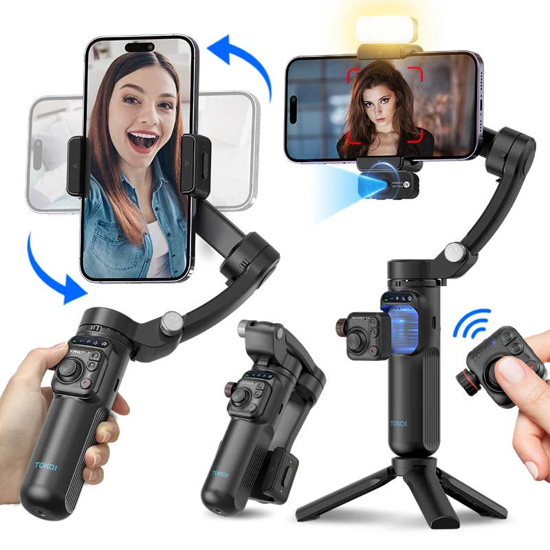 Handheld 3-Axis Gimbal Stabilizer for iPhone & Android