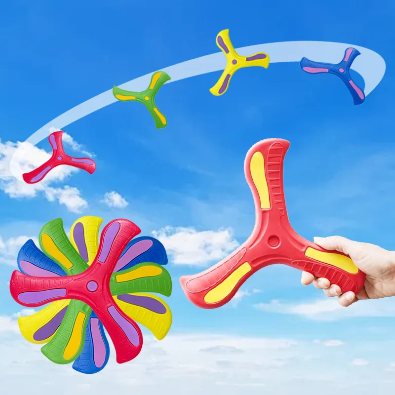 Children Boomerang Soft Three-leaf Cross Outdoor Flying Toy