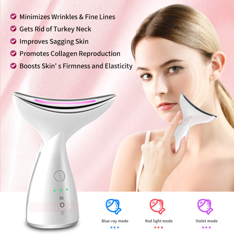 EMS Microcurrent Neck Face Beauty Device With 3 Colors
