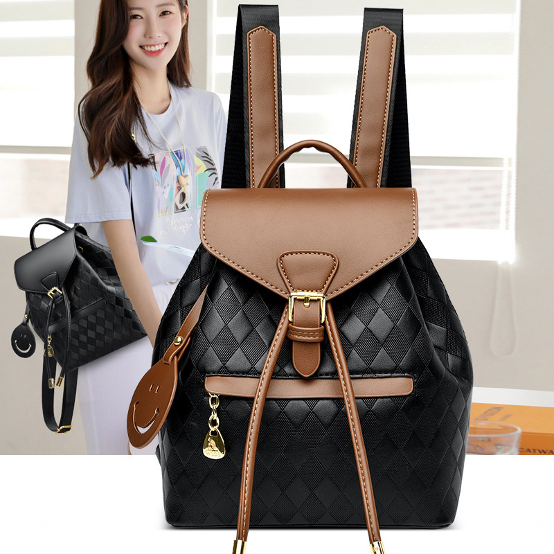 Female Backpack Casual Multi function Leather Backpack