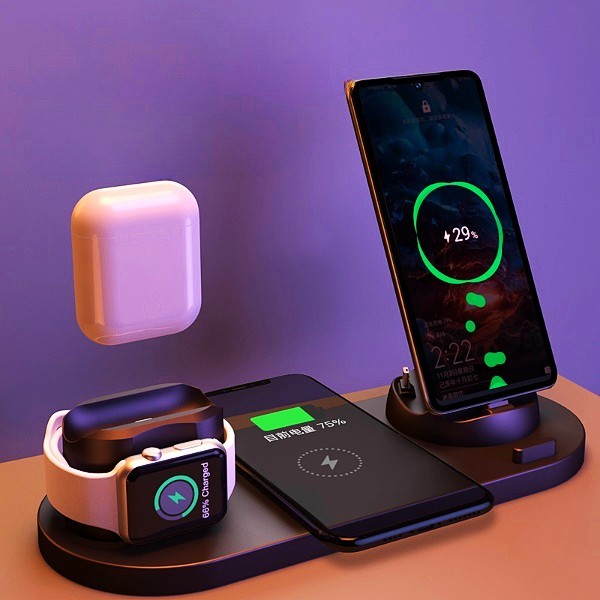 Wireless Charger 6 In 1 Charging Dock Station