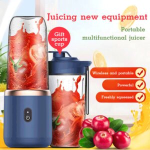 6-Blade Portable Blender - 22,000 RPM Mini Juicer & Ice Crusher