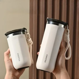 Vacuum Coffee Tumbler – 350ml/500ml Stainless Steel Thermal Mug with Handle