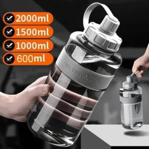 2 Liter Large Capacity Sports Water Bottle with Straw