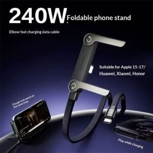 240W Fast-Charging Foldable Stand Data Cable