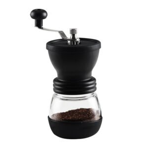 Dasouq Manual Hand Coffee Grinder, Retro Wood Design