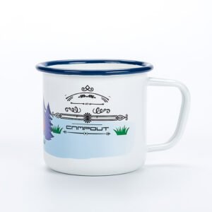 Dasouq Enamel Camping Coffee Mug, 300ml, Retro Style