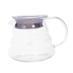 Dasouq V60 Pour-Over Glass Coffee Server, 360ml