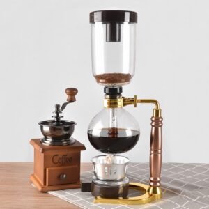 Siphon Vacuum Coffee Maker, 3-Cup, Glass