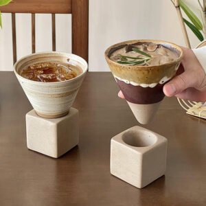 Dasouq Handmade Ceramic Coffee Mug, 200ml, Café Style