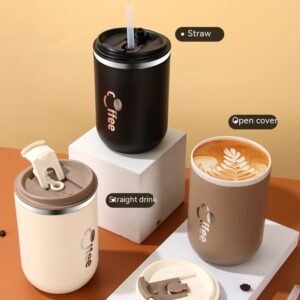 Double Insulated Coffee Cup, 304 Stainless Steel, 500ml