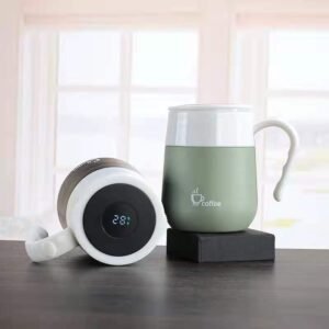 Double-Layer Insulated Steel Coffee Cup, 12-24 Hour Heat Retention