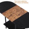 Coffee Table For Living Room Wooden 2 Tier Open Storage Oval Industrial Modern Center Table For Farmhouse Home Office Black Brown